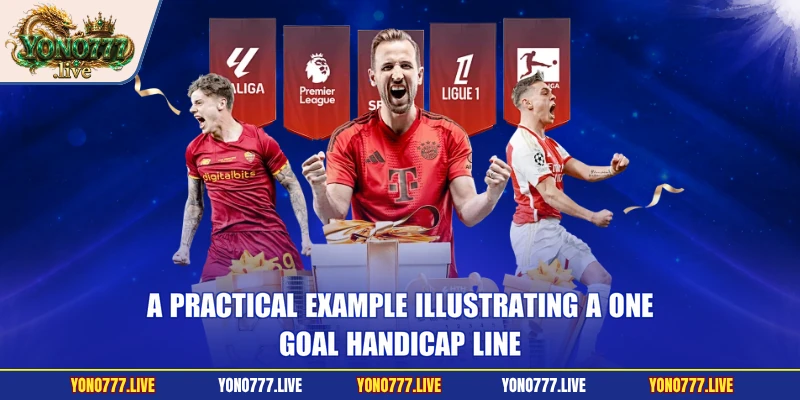 A practical example illustrating a one-goal handicap line