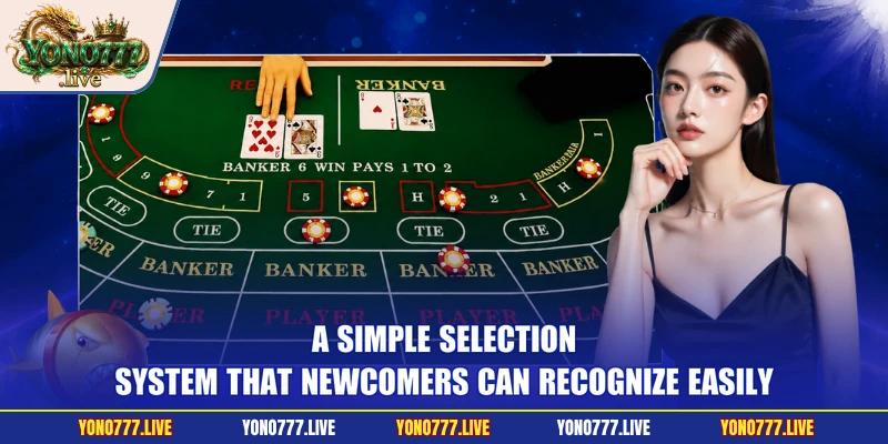 A simple selection system that newcomers can recognize easily