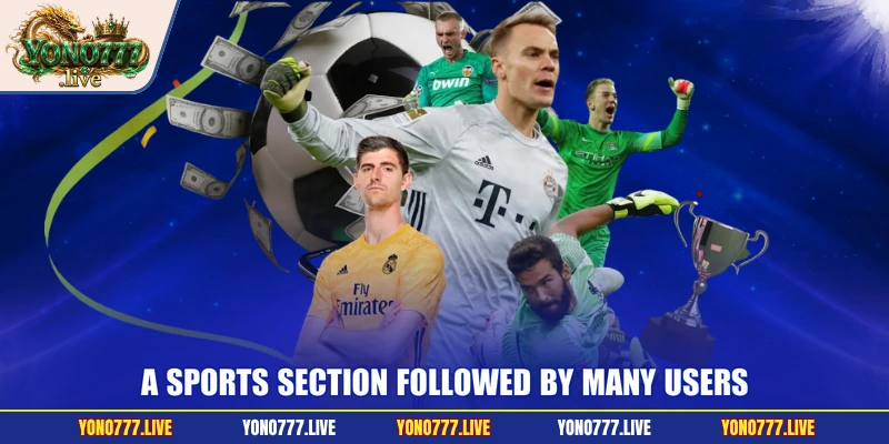 A sports section followed by many users