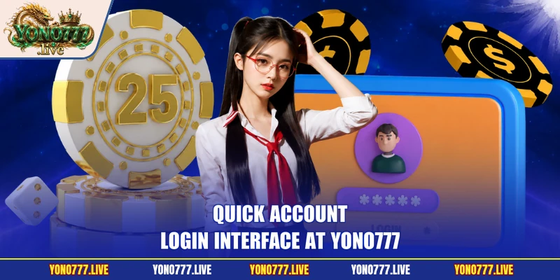 Quick account login interface at Yono777